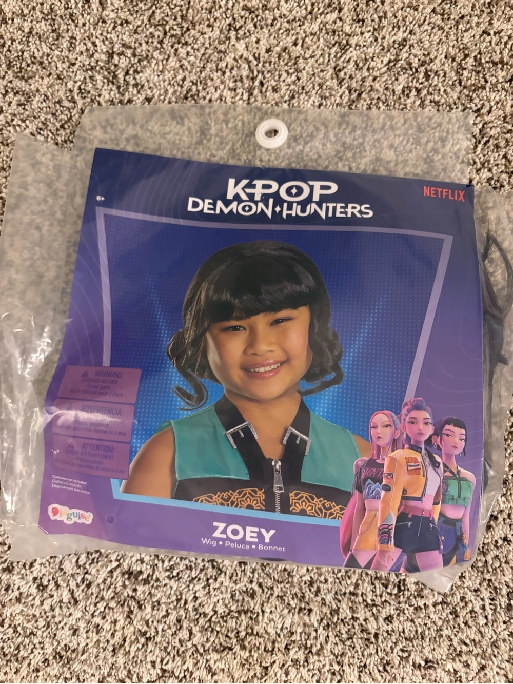Netflix K Pop Demon Hunters Zoey Costume Wig Acceasory